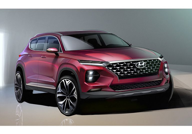 Designskizzen des neuen Hyundai Santa Fe