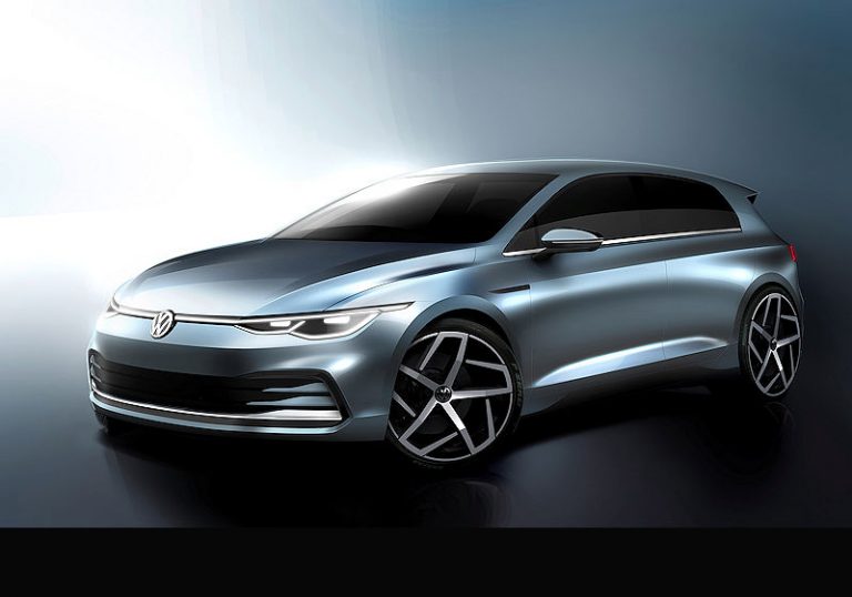Erste Skizzen: VW Golf